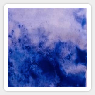 blue gradient watercolor design Sticker